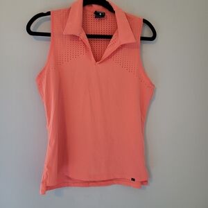 Nike Dri-Fit Peach Sleeveless Collared Shirt